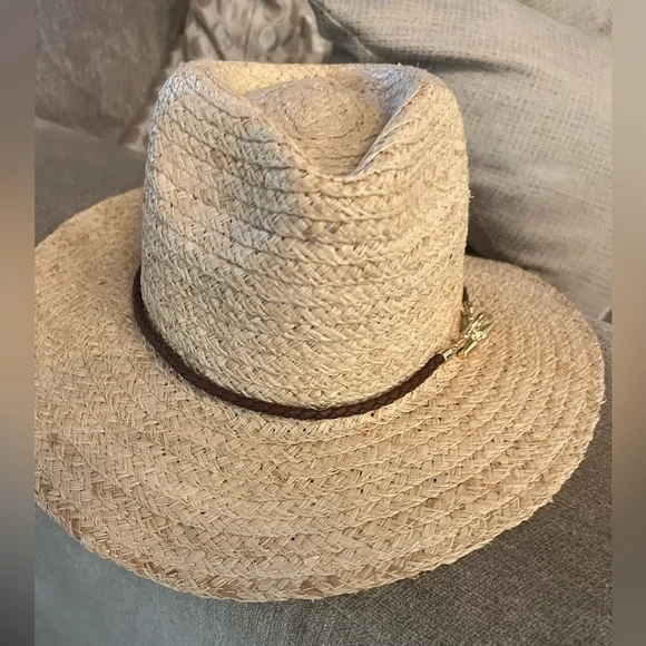 🆕 Lauren Ralph Lauren Raffia Rope Fedora Hat - Picture 7 of 17